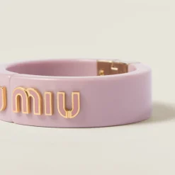Orchid Pink Plexiglas And Metal Bracelet | Miu Miu