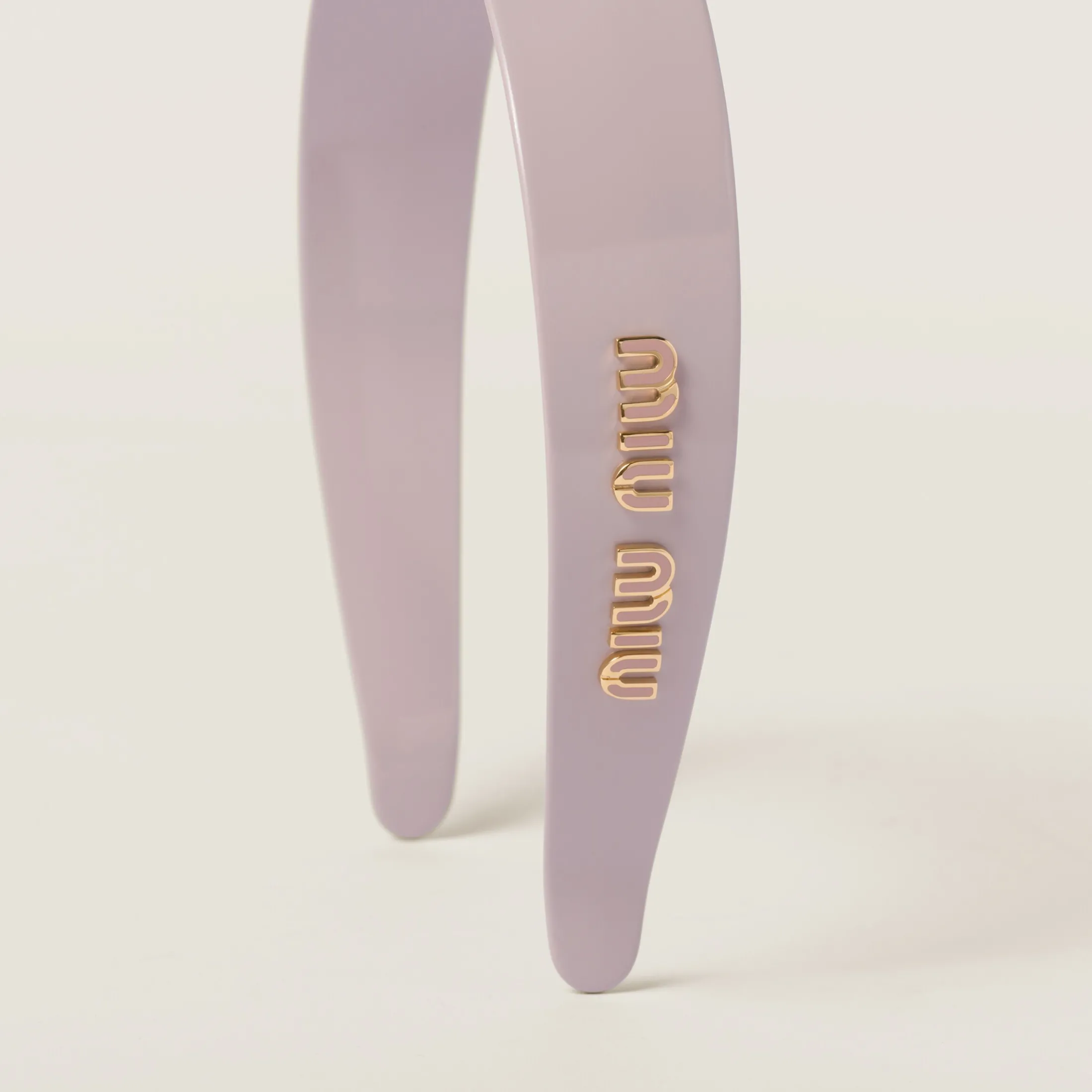 Orchid Pink Plexiglas Headband | Miu Miu