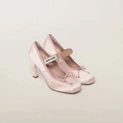 Orchid Pink Satin Pumps | Miu Miu