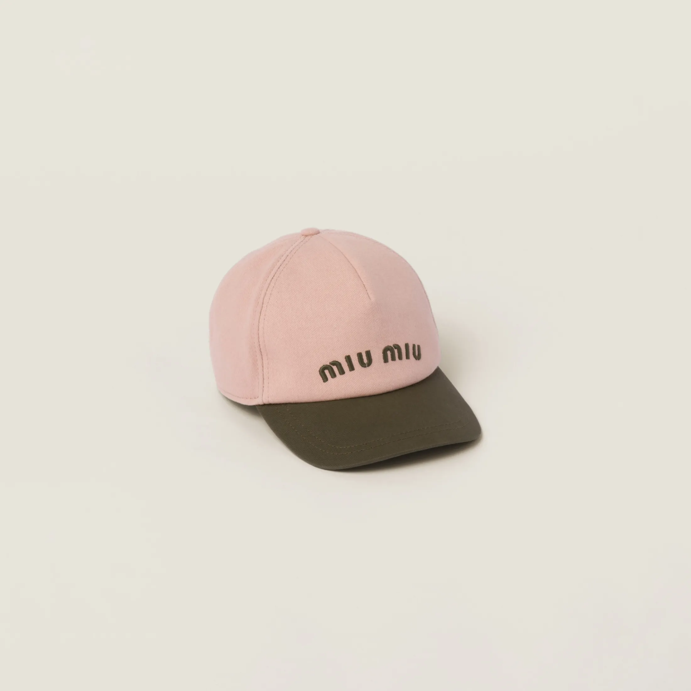 Orchid Pink/military Drill Baseball Cap | Miu Miu