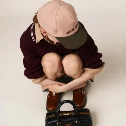 Orchid Pink/military Drill Baseball Cap | Miu Miu