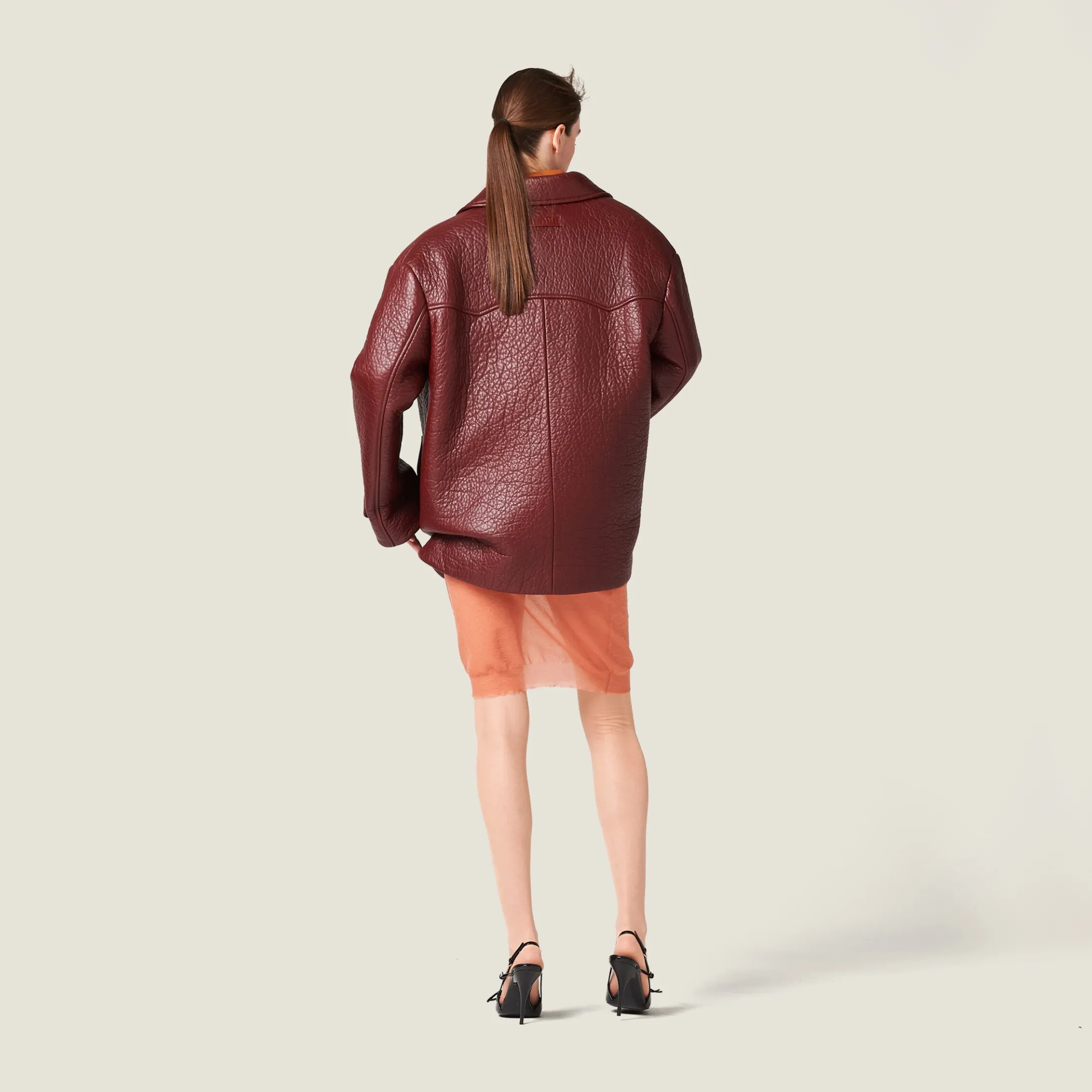 Peach Nylon Skirt | Miu Miu