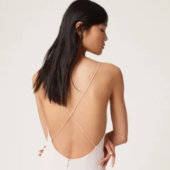 Peach Stretch Cady Dress With Feathers | Miu Miu