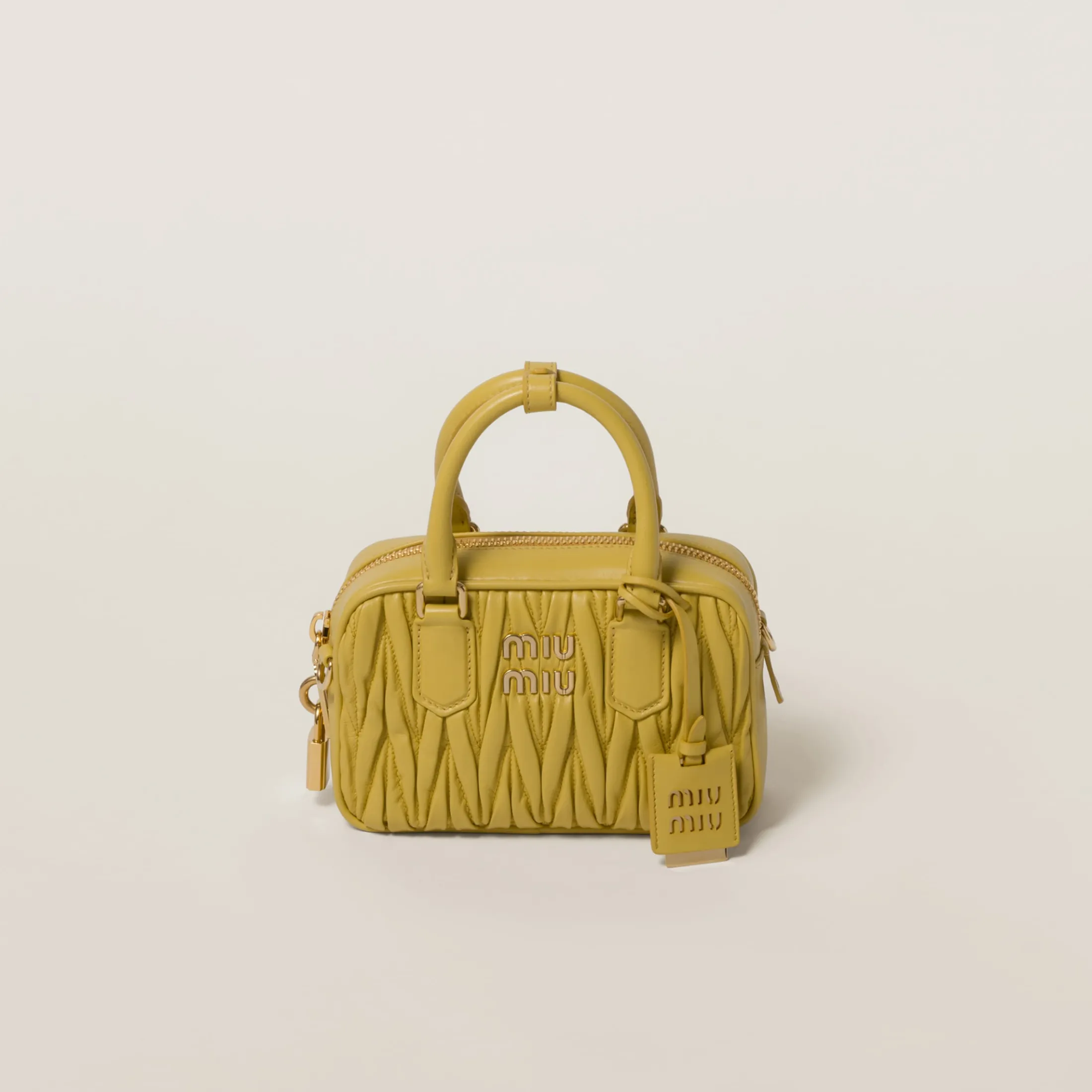Pineapple Arcadie Matelassé Nappa Leather Bag | Miu Miu