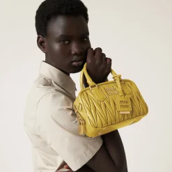 Pineapple Arcadie Matelassé Nappa Leather Bag | Miu Miu