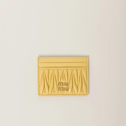 Pineapple Matelassé Nappa Leather Card Holder | Miu Miu