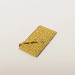 Pineapple Matelassé Nappa Leather Envelope Wallet | Miu Miu