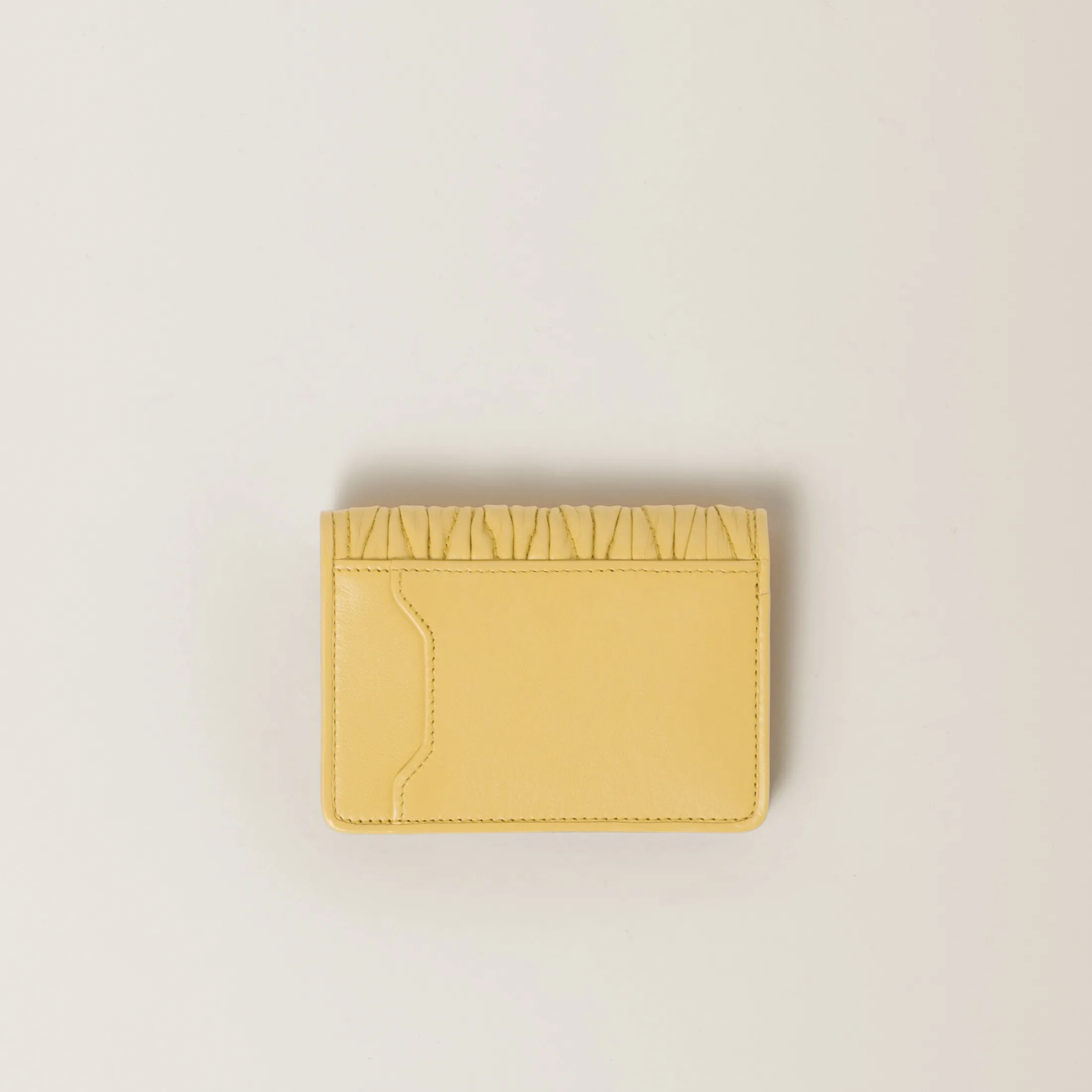 Pineapple Matelassé Nappa Leather Card Holder | Miu Miu