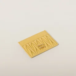 Pineapple Matelassé Nappa Leather Card Holder | Miu Miu
