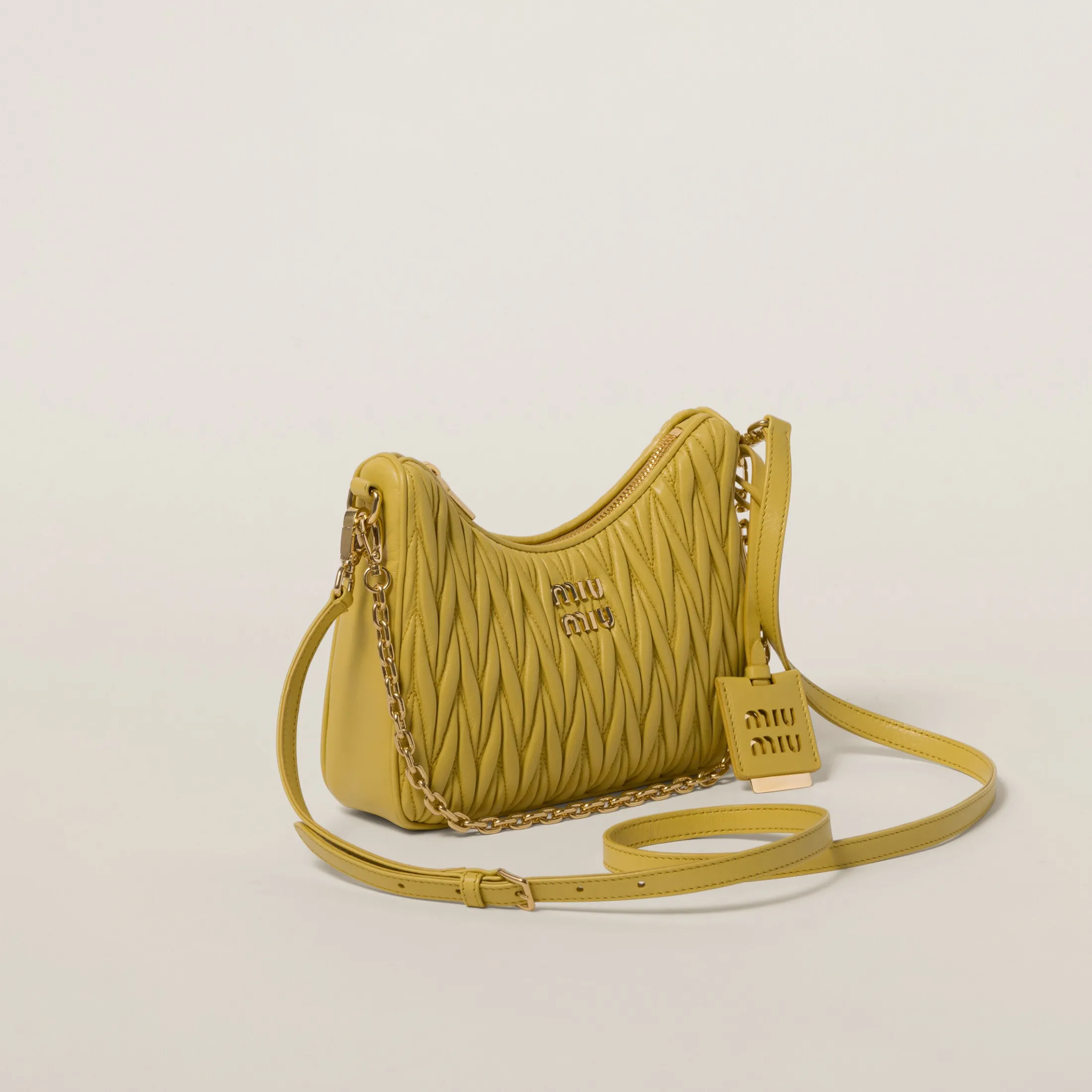 Pineapple Matelassé Nappa Leather Shoulder Bag | Miu Miu