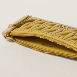 Pineapple Matelassé Nappa Leather Envelope Wallet | Miu Miu