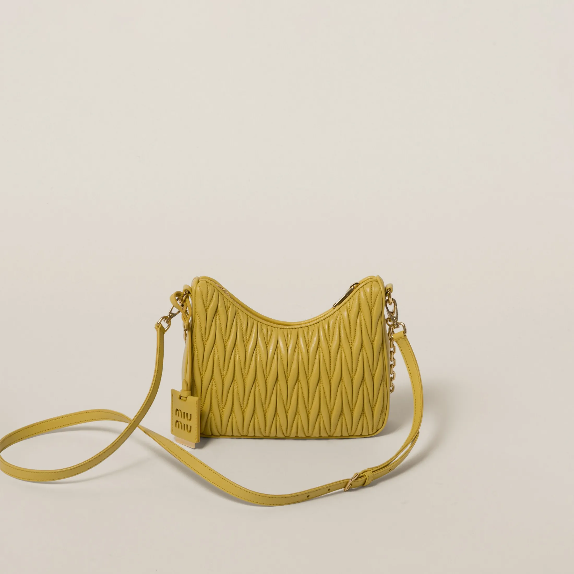 Pineapple Matelassé Nappa Leather Shoulder Bag | Miu Miu