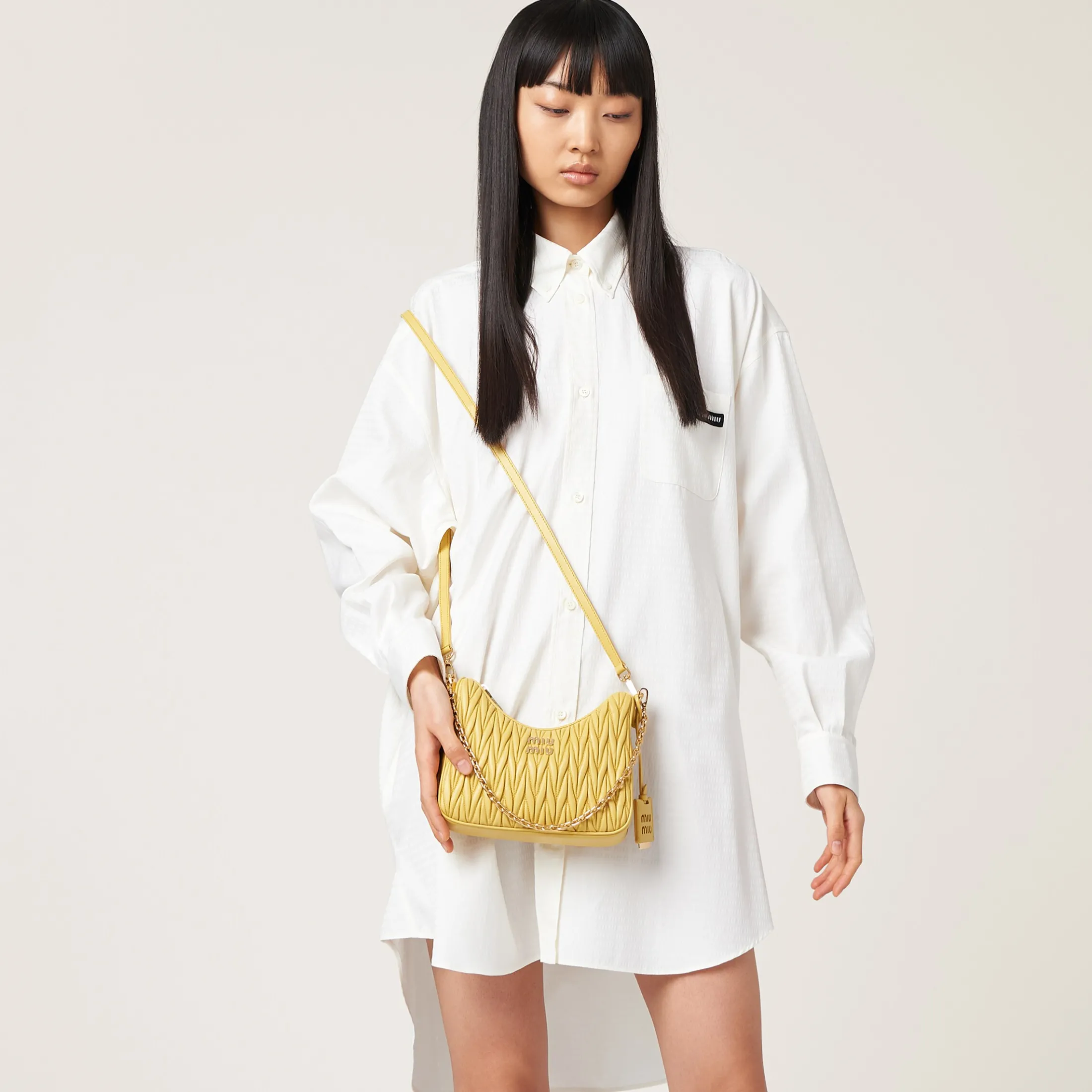 Pineapple Matelassé Nappa Leather Shoulder Bag | Miu Miu