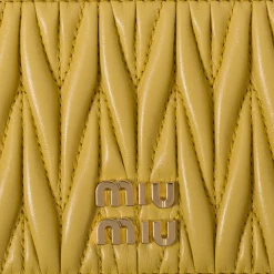 Pineapple Matelassé Nappa Leather Envelope Wallet | Miu Miu