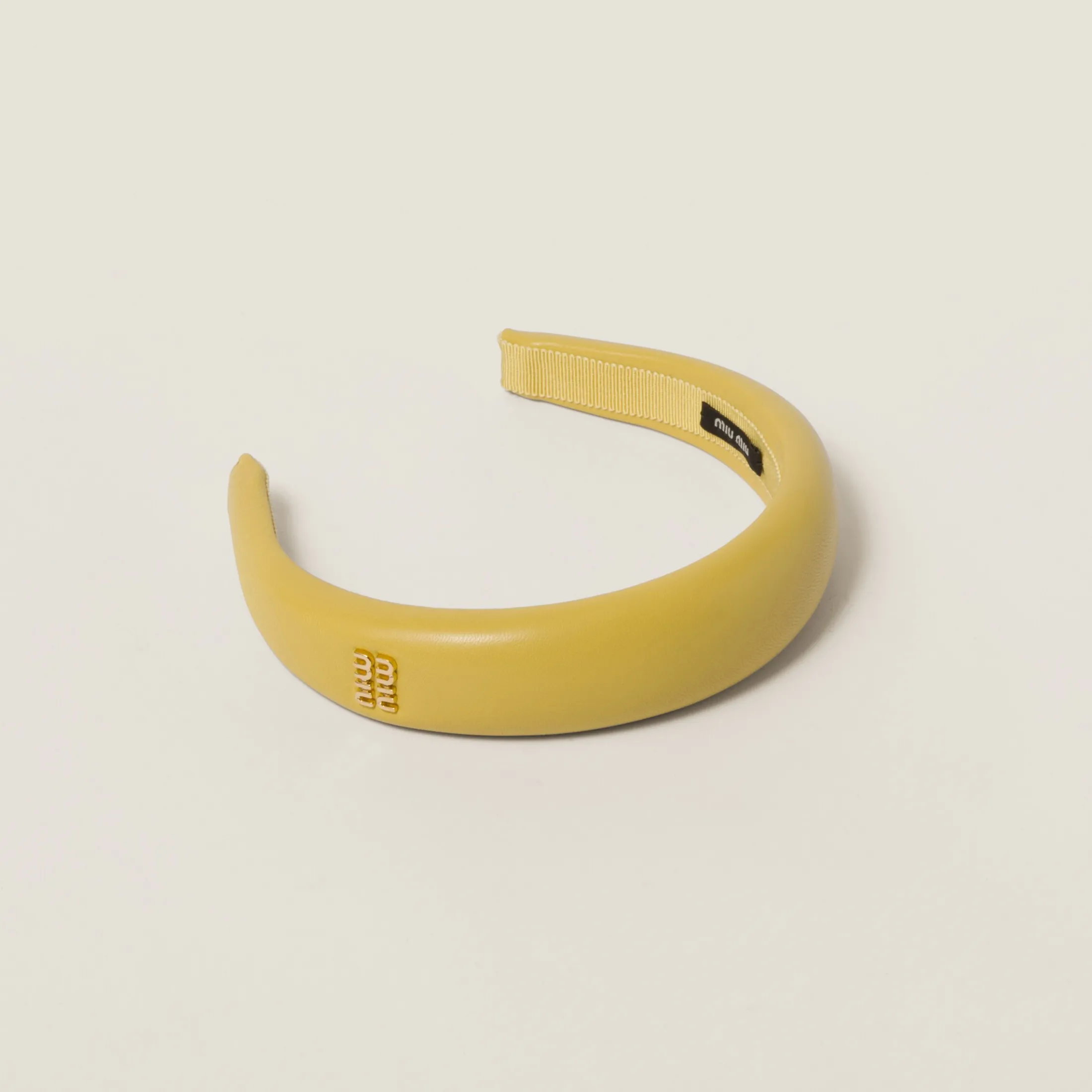 Pineapple Nappa Leather Headband | Miu Miu