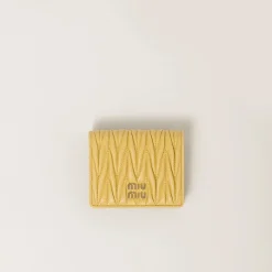 Pineapple Small Matelassé Nappa Leather Wallet | Miu Miu