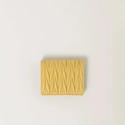 Pineapple Small Matelassé Nappa Leather Wallet | Miu Miu