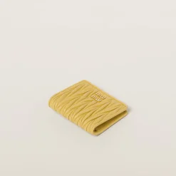 Pineapple Small Matelassé Nappa Leather Wallet | Miu Miu