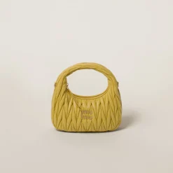 Pineapple Wander Matelassé Nappa Leather Hobo Bag | Miu Miu