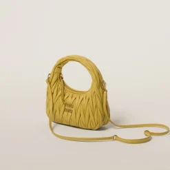 Pineapple Wander Matelassé Nappa Leather Hobo Bag | Miu Miu