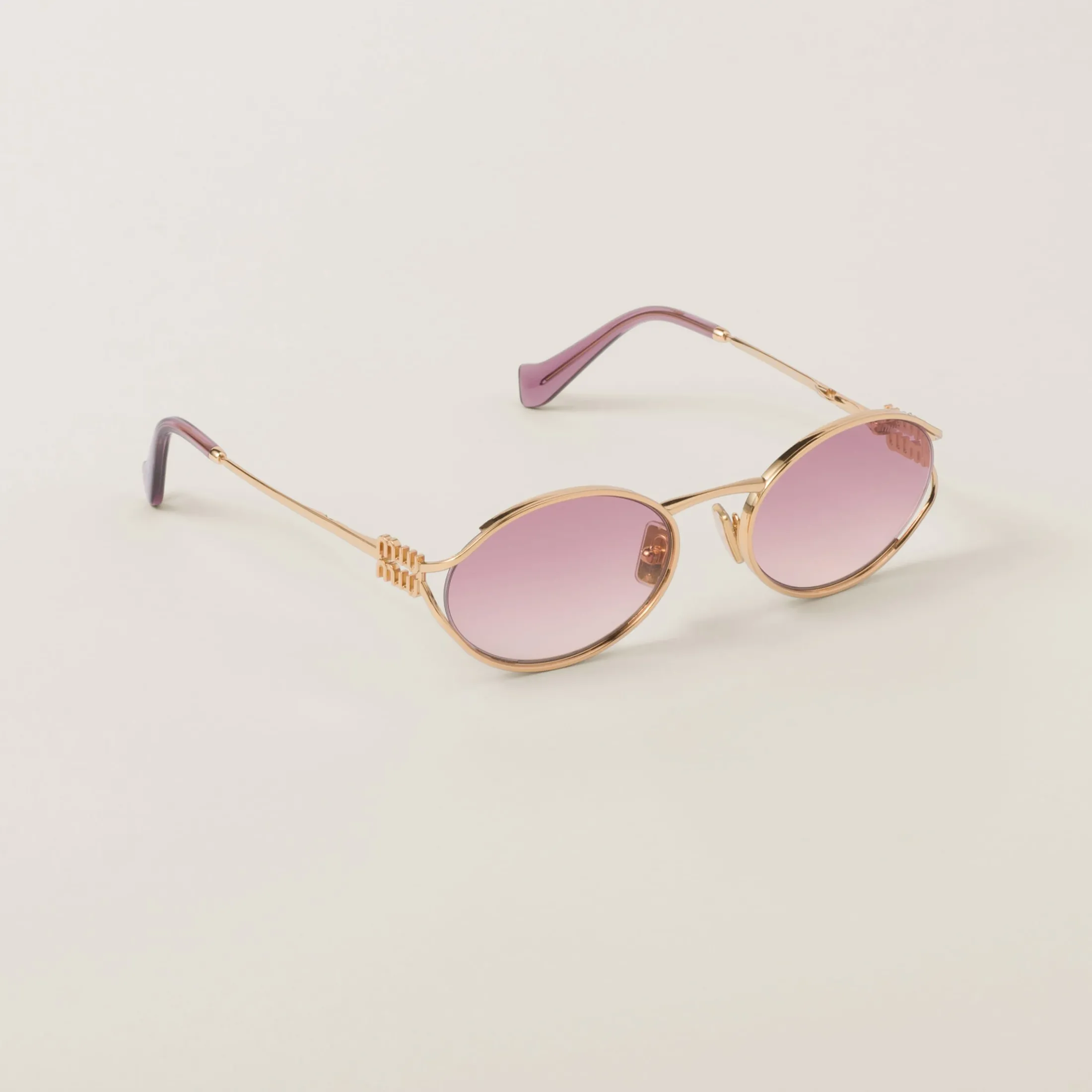 Pink Beg Shaded Lenses Miu Miu Logo Sunglasses | Miu Miu