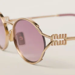 Pink Beg Shaded Lenses Miu Miu Logo Sunglasses | Miu Miu