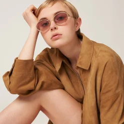 Pink Beg Shaded Lenses Miu Miu Logo Sunglasses | Miu Miu