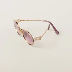 Pink Beg Shaded Lenses Miu Miu Logo Sunglasses | Miu Miu