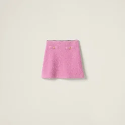 Pink Cashmere And Silk Skirt | Miu Miu