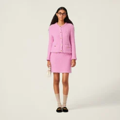 Pink Cashmere And Silk Skirt | Miu Miu