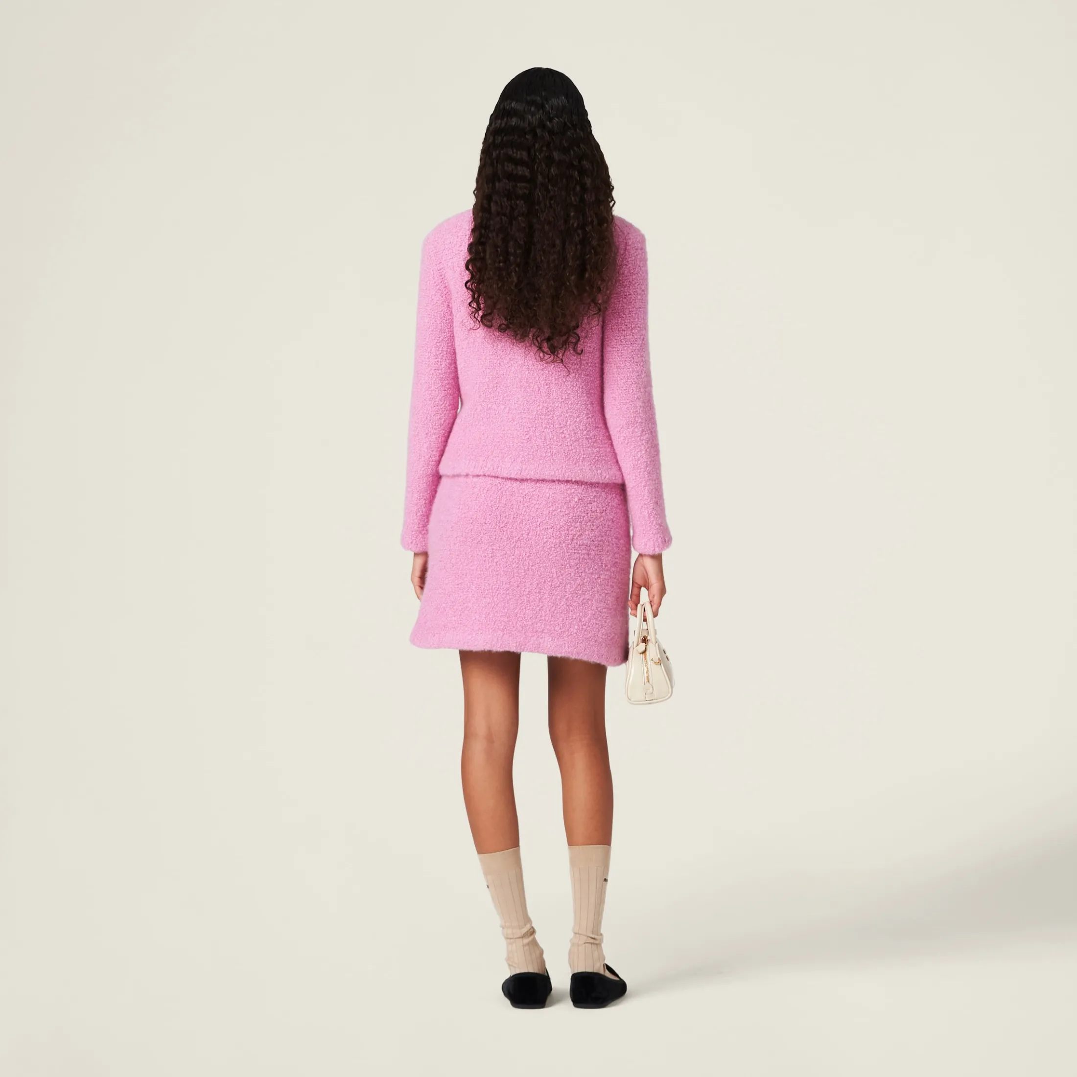 Pink Cashmere And Silk Skirt | Miu Miu