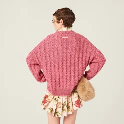 Pink Wool And Cashmere Sweater | Miu Miu