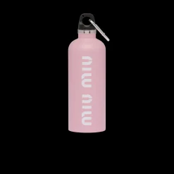 Pink/white Stainless Steel Water Bottle, 500 Ml | Miu Miu