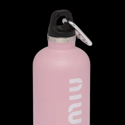 Pink/white Stainless Steel Water Bottle, 500 Ml | Miu Miu