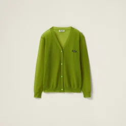 Pistachio Green Nylon Cardigan | Miu Miu