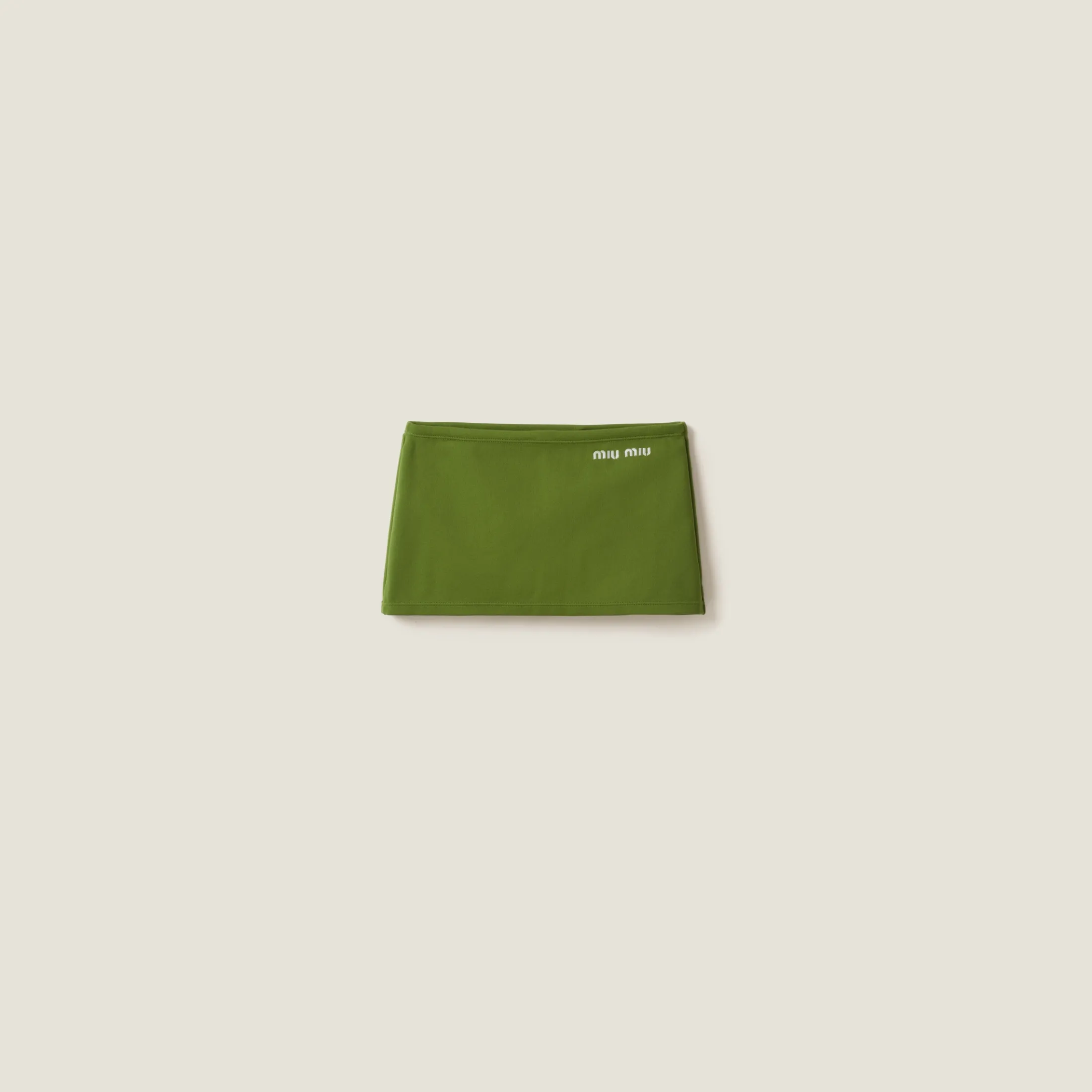 Pistachio Green Nylon Miniskirt | Miu Miu