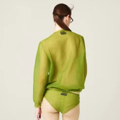 Pistachio Green Nylon Sweater | Miu Miu