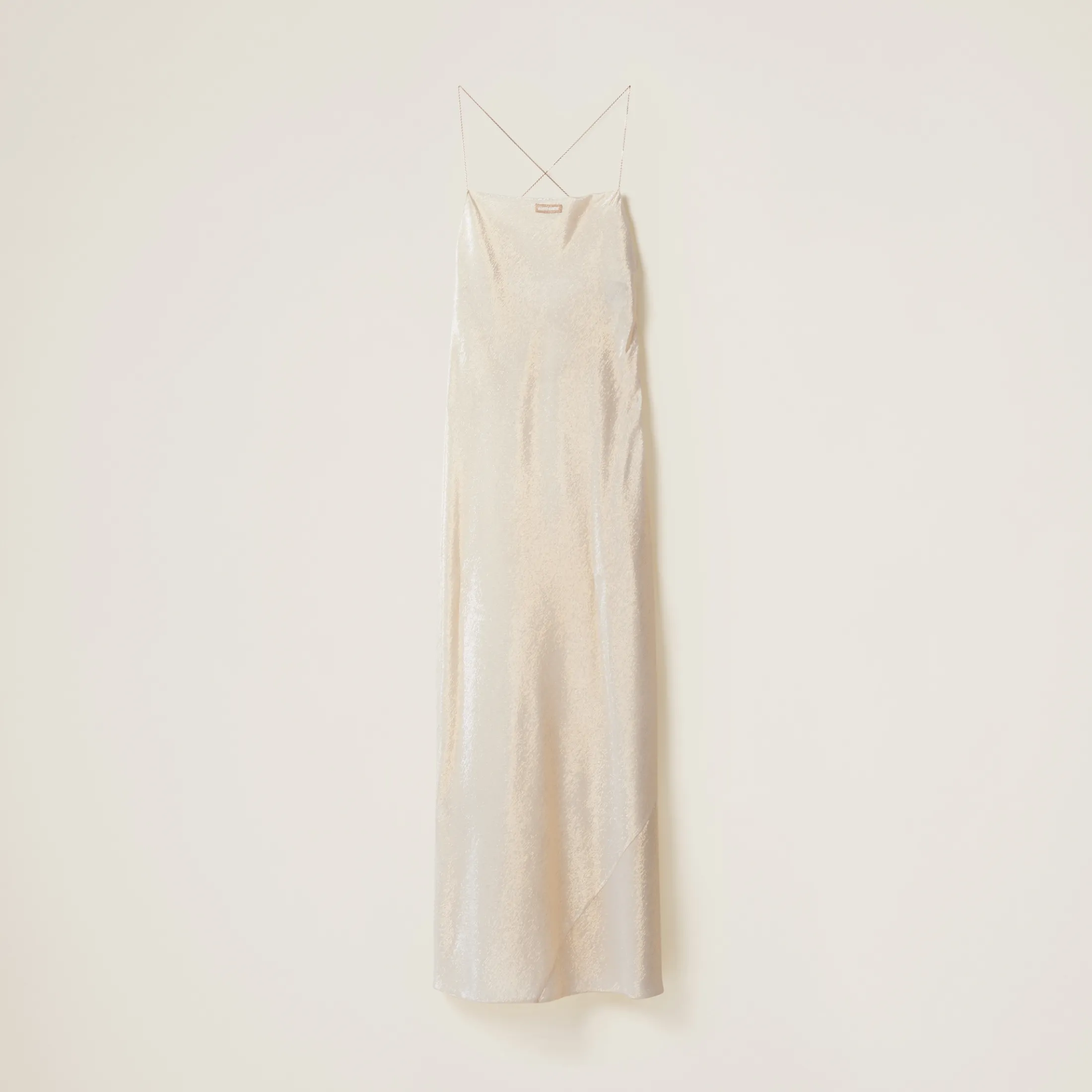 Platinum Long Mesh Dress | Miu Miu