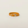 Pomegranate Yellow Leather Bracelet | Miu Miu