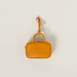 Pomegranate Yellow Leather Micro Bag | Miu Miu