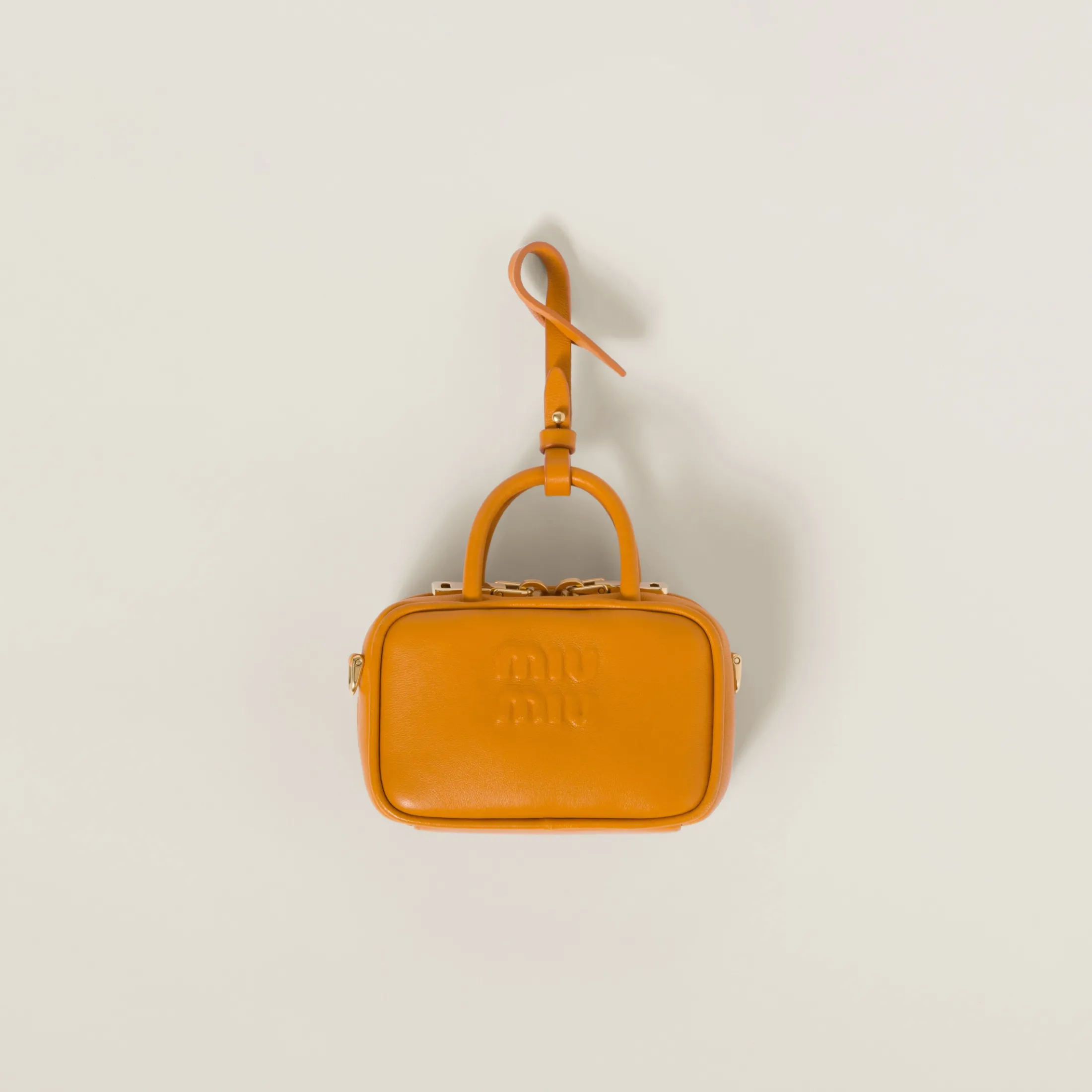 Pomegranate Yellow Leather Micro Bag | Miu Miu