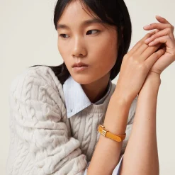 Pomegranate Yellow Leather Bracelet | Miu Miu