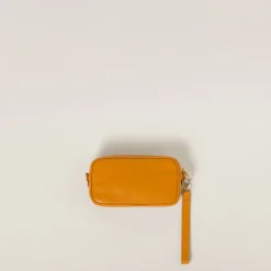 Pomegranate Yellow Leather Pouch | Miu Miu