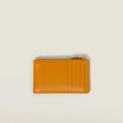 Pomegranate Yellow Leather Envelope Wallet | Miu Miu