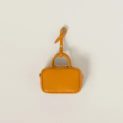 Pomegranate Yellow Leather Micro Bag | Miu Miu