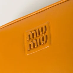 Pomegranate Yellow Leather Pouch | Miu Miu