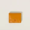 Pomegranate Yellow Small Leather Wallet | Miu Miu