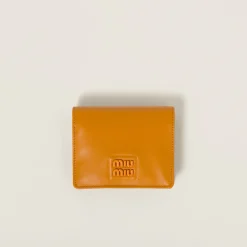 Pomegranate Yellow Small Leather Wallet | Miu Miu