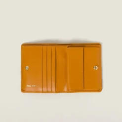 Pomegranate Yellow Small Leather Wallet | Miu Miu