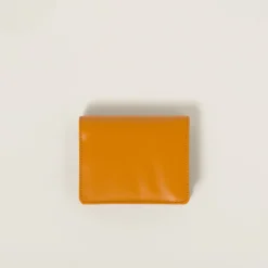 Pomegranate Yellow Small Leather Wallet | Miu Miu